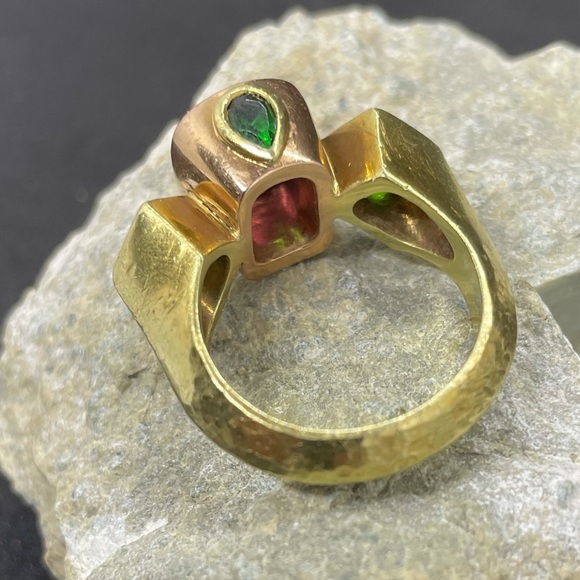 18K gold and rose gold custom made ring - Picture 10 of 10
